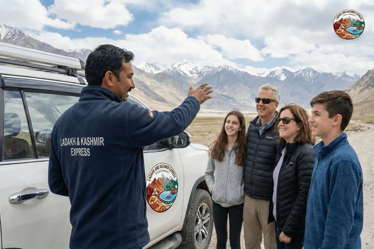 Local Ladakh and Kashmir Express guide with travelers